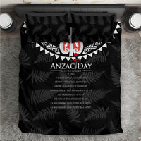 New Zealand ANZAC Day Bedding Set Lest We Forget Haka Dance Respect LT03 Black - Polynesian Pride