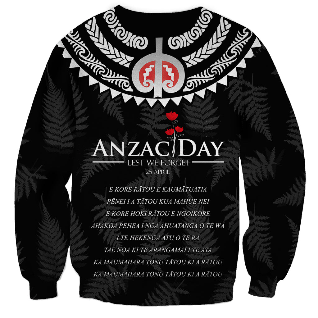 New Zealand ANZAC Day Sweatshirt Lest We Forget Haka Dance Respect LT03 - Polynesian Pride