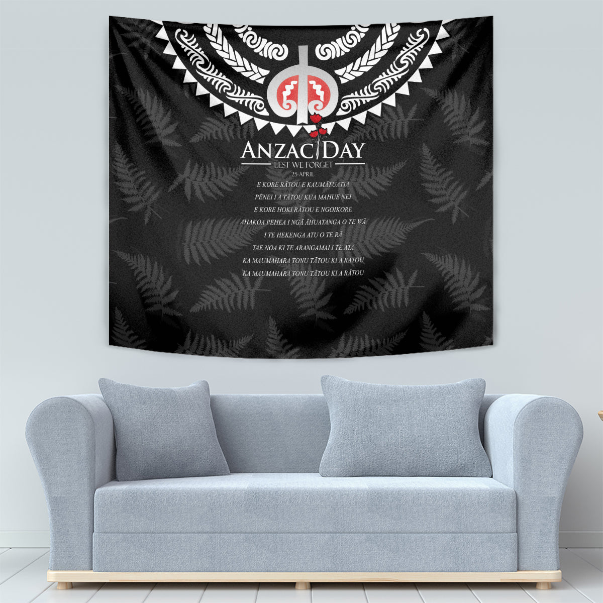 New Zealand ANZAC Day Tapestry Lest We Forget Haka Dance Respect LT03 - Polynesian Pride