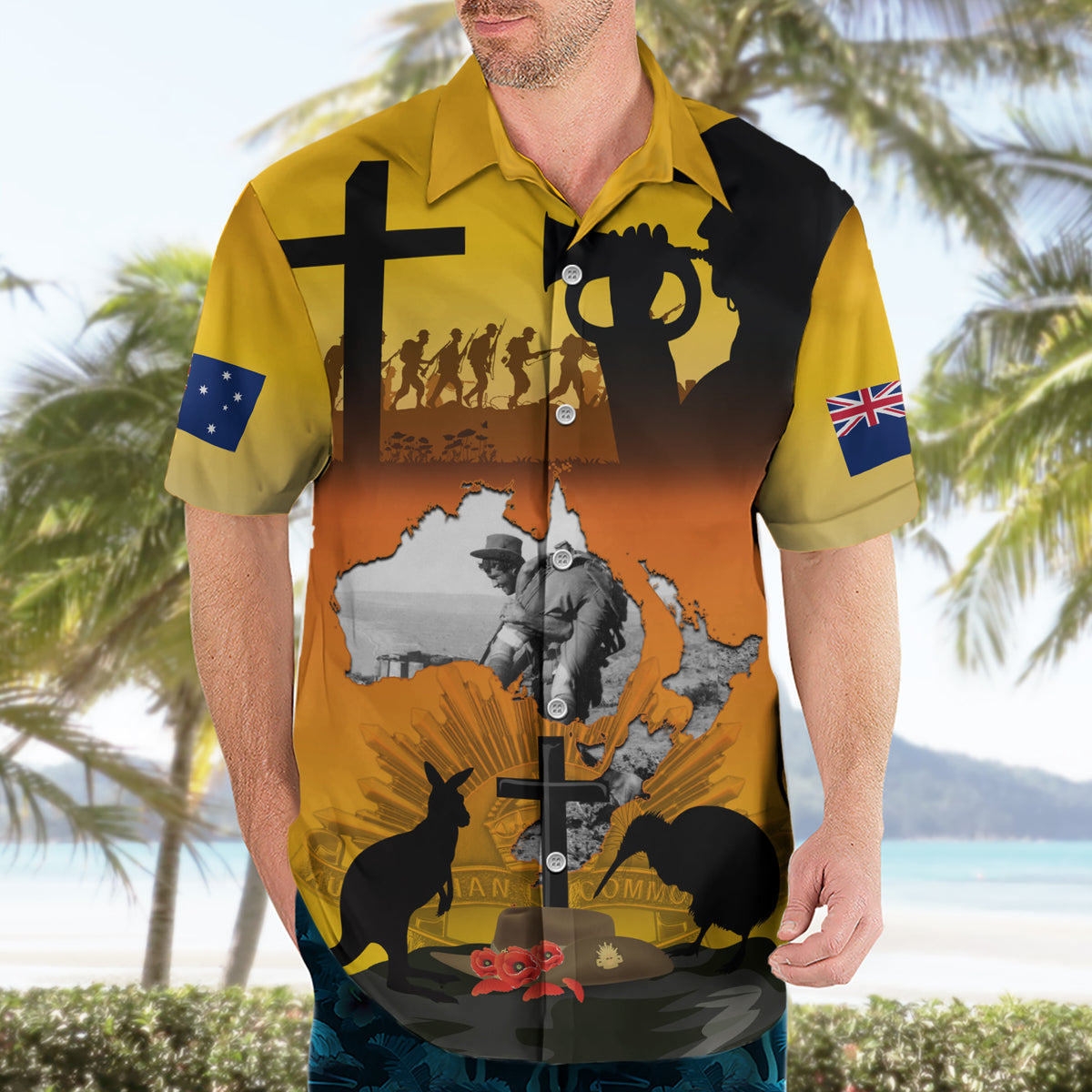 New Zealand and Australia ANZAC Day Hawaiian Shirt Gallipoli Lest We Forget LT03 - Polynesian Pride