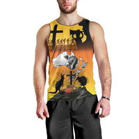 New Zealand and Australia ANZAC Day Men Tank Top Gallipoli Lest We Forget LT03 - Polynesian Pride