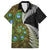 New Zealand Hawaiian Shirt Koru Abstract Art and Silver Fern Maori Pattern LT03 Green - Polynesian Pride