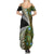 New Zealand Summer Maxi Dress Koru Abstract Art and Silver Fern Maori Pattern LT03 - Polynesian Pride