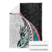 New Zealand Blanket Manaia Fern and Koru Maori Pattern