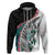 New Zealand Hoodie Manaia Fern and Koru Maori Pattern LT03 Zip Hoodie Black - Polynesian Pride