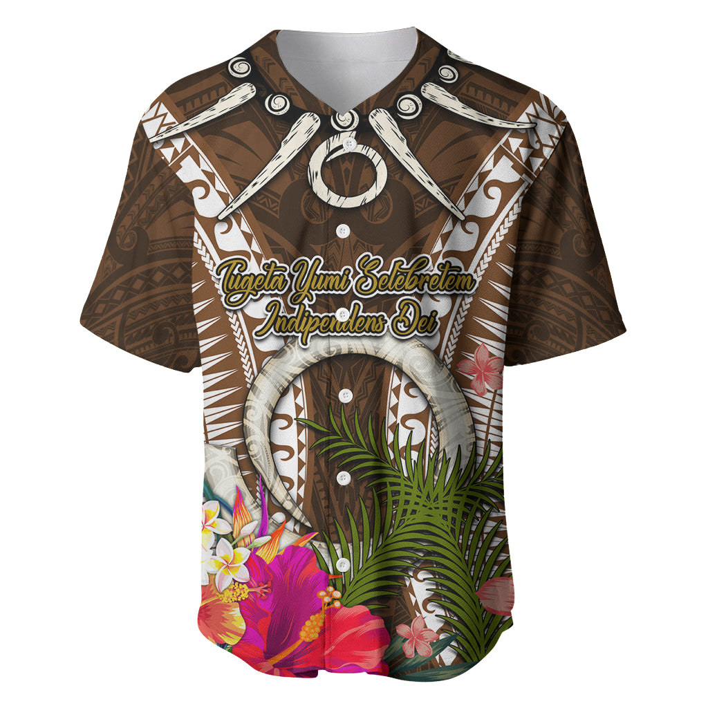 Vanuatu Selebretem 44th Indipendens Dei Baseball Jersey Yumi Pig Tusk and Namele Fern