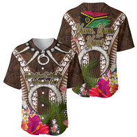 Vanuatu Selebretem 44th Indipendens Dei Baseball Jersey Yumi Pig Tusk and Namele Fern