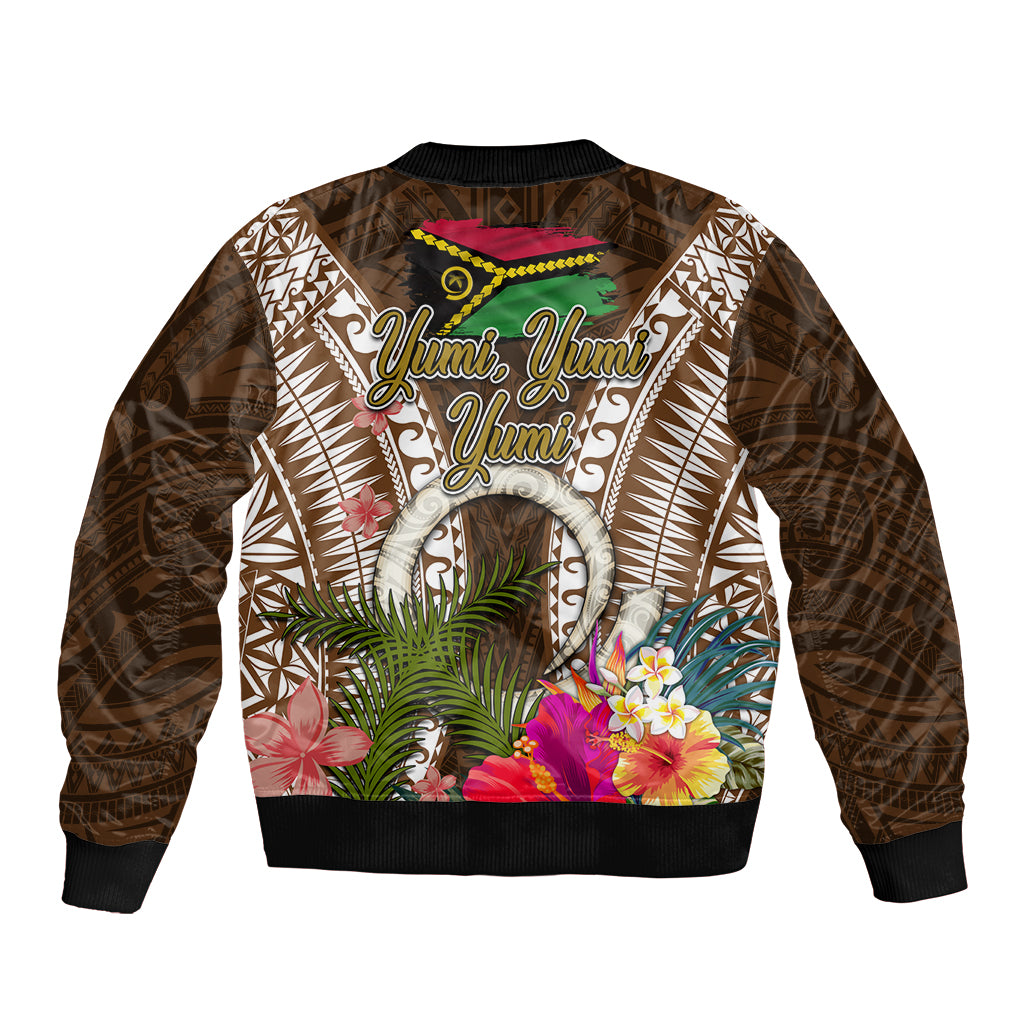 Vanuatu Selebretem 44th Indipendens Dei Bomber Jacket Yumi Pig Tusk and Namele Fern