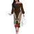 Vanuatu Selebretem 44th Indipendens Dei Family Matching Off The Shoulder Long Sleeve Dress and Hawaiian Shirt Yumi Pig Tusk and Namele Fern