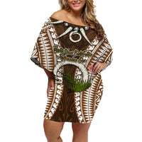 Vanuatu Selebretem 44th Indipendens Dei Family Matching Off Shoulder Short Dress and Hawaiian Shirt Yumi Pig Tusk and Namele Fern