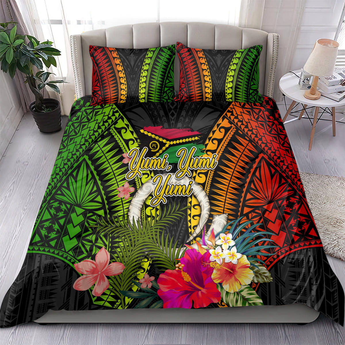 Vanuatu Independence Day Bedding Set Tugeta Yumi Selebretem Indipendens Dei