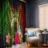 Vanuatu Independence Day Window Curtain Tugeta Yumi Selebretem Indipendens Dei