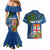 Fiji Independence Day Couples Matching Mermaid Dress and Hawaiian Shirt Fijian Coat of Arms Palm and Hibiscus Tapa Pattern