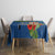 Personalised Fiji Independence Day Tablecloth Fijian Coat of Arms Palm and Hibiscus Tapa Pattern