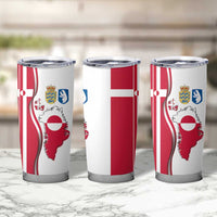 Greenland and Denmark Together Tumbler Cup National Country Map and Flag Style
