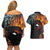 New Zealand and Australia Together Couples Matching Off Shoulder Short Dress and Hawaiian Shirt Maori Tattoo Paua Shell mix Aboriginal Pattern