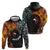 New Zealand and Australia Together Zip Hoodie Maori Tattoo Paua Shell mix Aboriginal Pattern