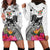 Fiji Iguana Hoodie Dress Tapa Tribal Tattoo and Hibiscus