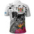 Fiji Iguana Polo Shirt Tapa Tribal Tattoo and Hibiscus