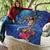 Fiji and Australia Together Quilt Aboriginal Kangaroo and Tapa Tribal Hibiscus