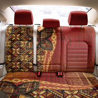 Samoan Pacific Tribal Flower Geometric Art Tattoos Back Car Seat Cover Siapo Pattern Flame Sunset - Polynesian Pride