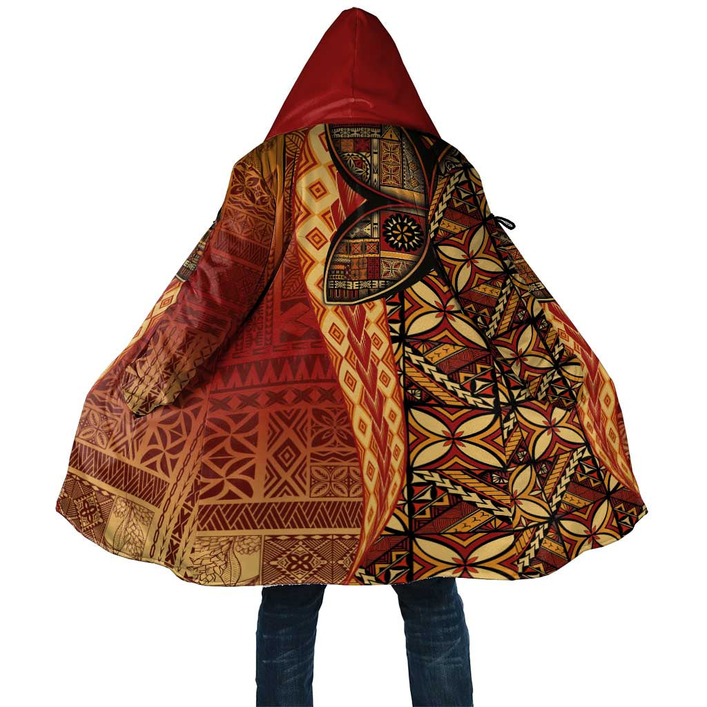Samoan Pacific Tribal Flower Geometric Art Tattoos Cloak Siapo Pattern Flame Sunset - Polynesian Pride