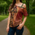 Samoan Pacific Tribal Flower Geometric Art Tattoos Cross Shoulder Shirt Siapo Pattern Flame Sunset - Polynesian Pride