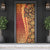 Samoan Pacific Tribal Flower Geometric Art Tattoos Door Cover Siapo Pattern Flame Sunset - Polynesian Pride