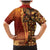 Samoan Pacific Tribal Flower Geometric Art Tattoos Family Matching Mermaid Dress and Hawaiian Shirt Siapo Pattern Flame Sunset - Polynesian Pride