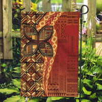 Samoan Pacific Tribal Flower Geometric Art Tattoos Garden Flag Siapo Pattern Flame Sunset - Polynesian Pride