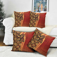 Samoan Pacific Tribal Flower Geometric Art Tattoos Pillow Cover Siapo Pattern Flame Sunset - Polynesian Pride