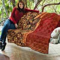 Samoan Pacific Tribal Flower Geometric Art Tattoos Quilt Siapo Pattern Flame Sunset - Polynesian Pride