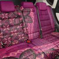 Samoan Pacific Tribal Flower Geometric Art Tattoos Back Car Seat Cover Siapo Pattern Romantic Rose - Polynesian Pride