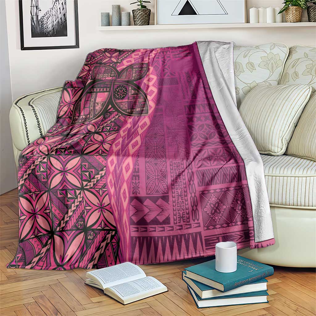 Samoan Pacific Tribal Flower Geometric Art Tattoos Blanket Siapo Pattern Romantic Rose - Polynesian Pride