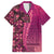 Samoan Pacific Tribal Flower Geometric Art Tattoos Family Matching Off Shoulder Maxi Dress and Hawaiian Shirt Siapo Pattern Romantic Rose - Polynesian Pride