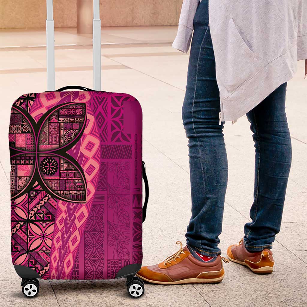 Samoan Pacific Tribal Flower Geometric Art Tattoos Luggage Cover Siapo Pattern Romantic Rose - Polynesian Pride