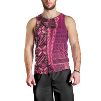 Samoan Pacific Tribal Flower Geometric Art Tattoos Men Tank Top Siapo Pattern Romantic Rose - Polynesian Pride