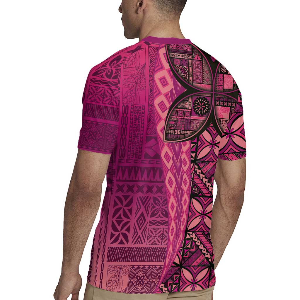 Samoan Pacific Tribal Flower Geometric Art Tattoos Rugby Jersey Siapo Pattern Romantic Rose LT03 - Polynesian Pride