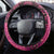 Samoan Pacific Tribal Flower Geometric Art Tattoos Steering Wheel Cover Siapo Pattern Romantic Rose - Polynesian Pride