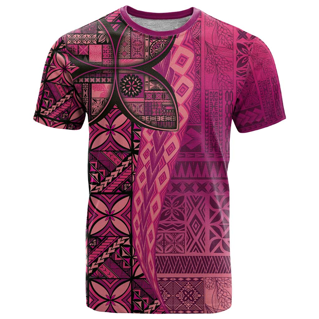 Samoan Pacific Tribal Flower Geometric Art Tattoos T Shirt Siapo Pattern Romantic Rose - Polynesian Pride