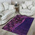 Samoan Pacific Tribal Flower Geometric Art Tattoos Area Rug Siapo Pattern Purple Haze - Polynesian Pride