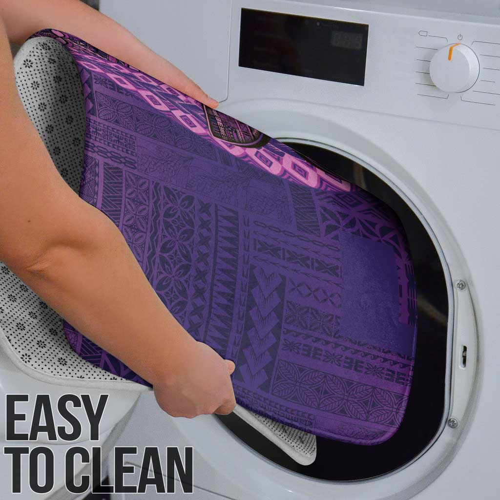 Samoan Pacific Tribal Flower Geometric Art Tattoos Bathroom Set Siapo Pattern Purple Haze - Polynesian Pride