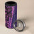 Samoan Pacific Tribal Flower Geometric Art Tattoos 4 in 1 Can Cooler Tumbler Siapo Pattern Purple Haze - Polynesian Pride