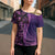 Samoan Pacific Tribal Flower Geometric Art Tattoos Cross Shoulder Shirt Siapo Pattern Purple Haze - Polynesian Pride