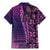 Samoan Pacific Tribal Flower Geometric Art Tattoos Family Matching Mermaid Dress and Hawaiian Shirt Siapo Pattern Purple Haze - Polynesian Pride