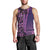 Samoan Pacific Tribal Flower Geometric Art Tattoos Men Tank Top Siapo Pattern Purple Haze - Polynesian Pride