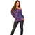 Samoan Pacific Tribal Flower Geometric Art Tattoos Off Shoulder Sweater Siapo Pattern Purple Haze - Polynesian Pride