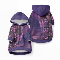 Samoan Pacific Tribal Flower Geometric Art Tattoos Pet Hoodie LT03 Pullover Purple - Polynesian Pride