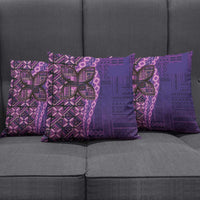 Samoan Pacific Tribal Flower Geometric Art Tattoos Pillow Cover Siapo Pattern Purple Haze - Polynesian Pride