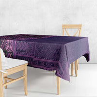 Samoan Pacific Tribal Flower Geometric Art Tattoos Tablecloth Siapo Pattern Purple Haze - Polynesian Pride